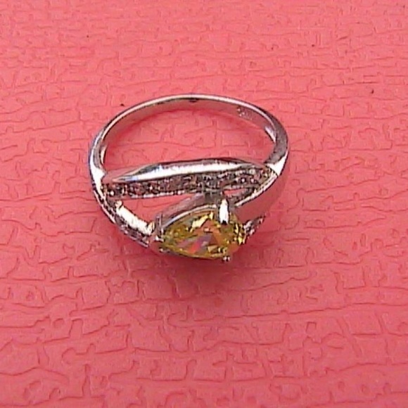 14k White Gold Filled Peridot Ring (#71) - Picture 8 of 8